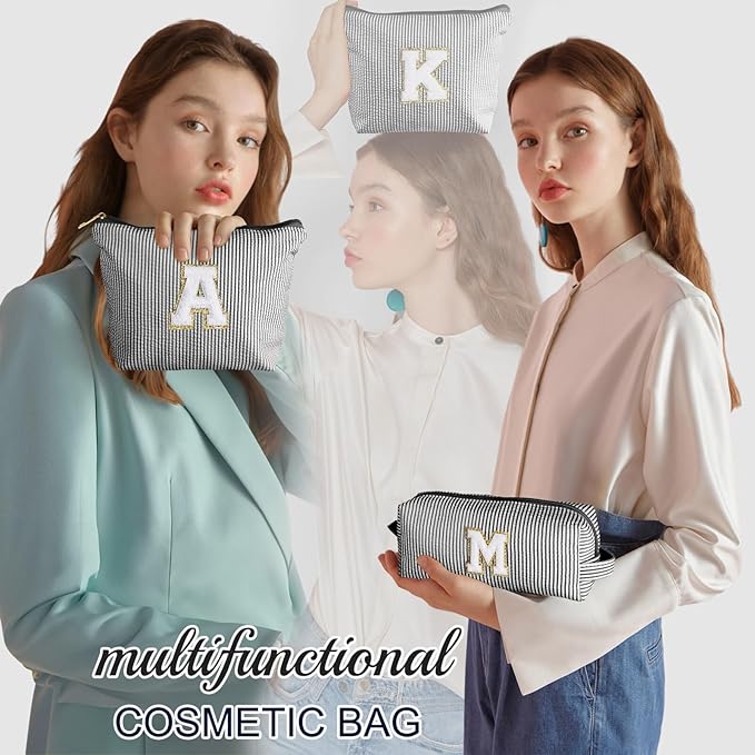 YOOLIFE Gifts for Women - Personalized Makeup Bag for Her, Skincare Bag, Black, Best Friend, Wife, Birthday, Graduate Gift