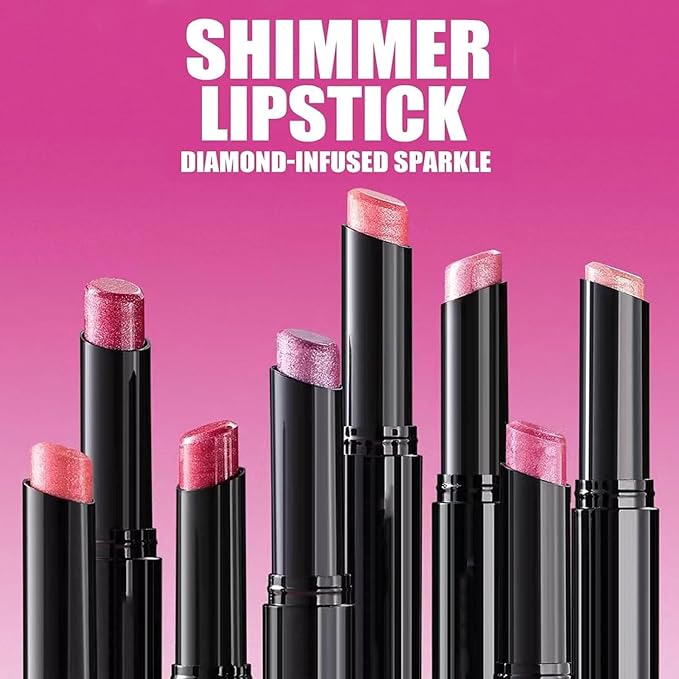 Metiplou Dark Purple Lipstick For Women Matte Nude Glitter Highly Pigmented Moisturizing Lip stick Hypoallergenic Waterproof Long Lasting Lipsticks Quick Makeup Lightweight Portable # 06