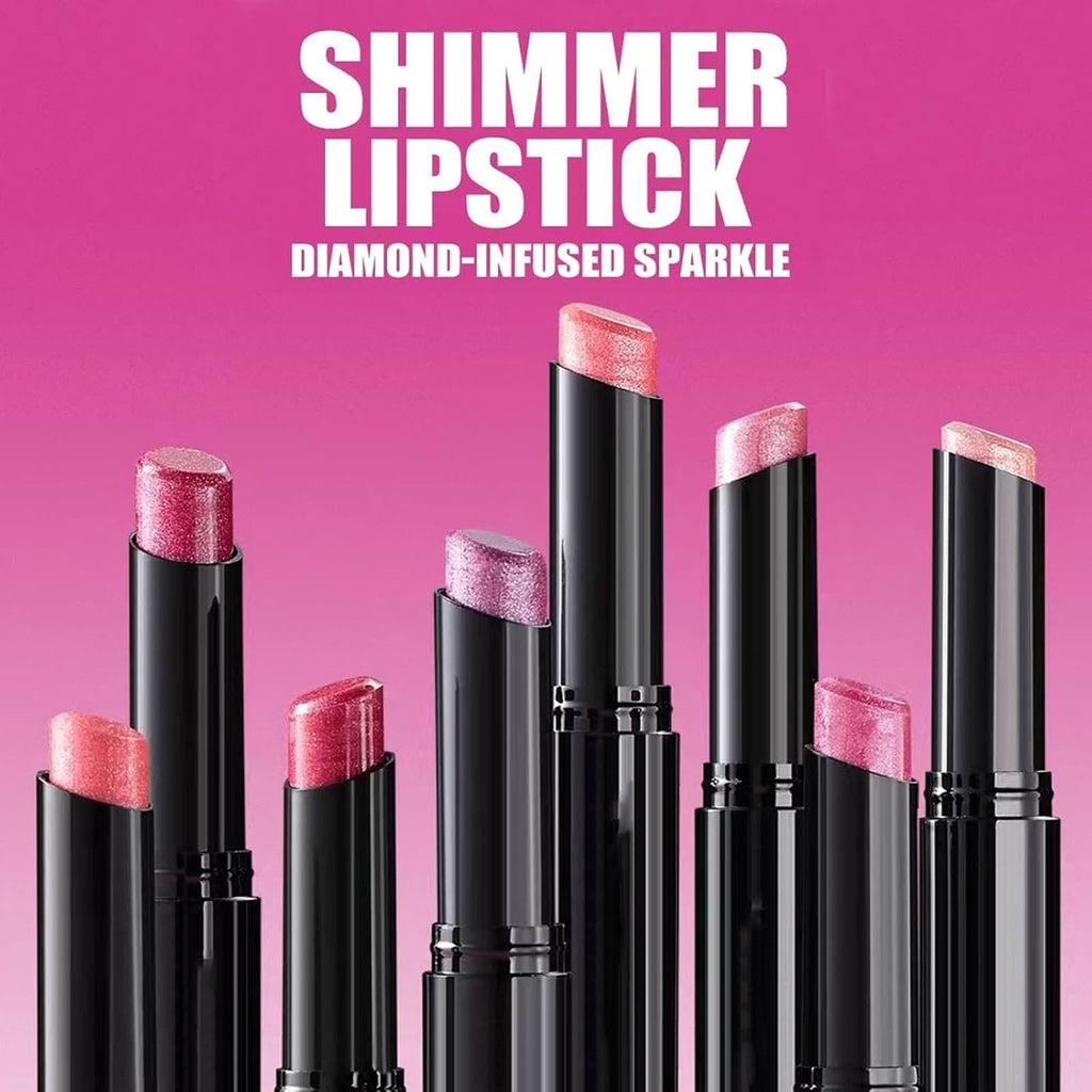 Metiplou Youthful Red Lipstick For Women Matte Nude Glitter Highly Pigmented Moisturizing Lip stick Hypoallergenic Waterproof Long Lasting Lipsticks Quick Makeup Lightweight Portable # 04