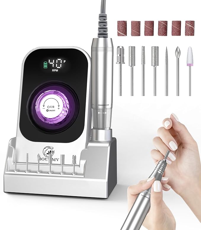 Portable Electric Nail Drill Machine: 40000RPM Professional E-File