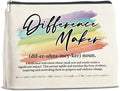 UPNEGE Difference Maker Makeup Bag Thank You Gifts for Mentor Leader Coach Boss Coworker, Difference Maker Gift Appreciation Cosmetic Bag Zipper Makeup Pouch