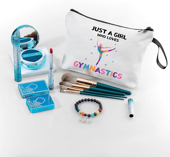 ARIOSEY Gymnastics Gifts for Girls, Zipper Makeup Bag Cosmetic Pouch