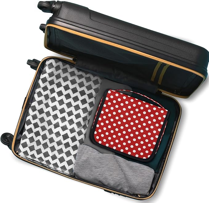 Polka Dot Travel Toiletry Bag Women Men Hanging Cosmetic Organizer Portable