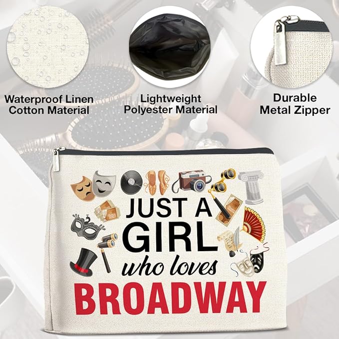 UPNEGE Broadway Gifts Theater Makeup Bag for Teens Women Performer