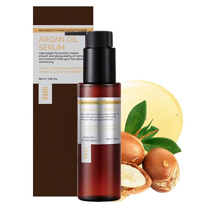 HAARAZ Argan Oil of Morocco, Hydrating Argan Oil Serum for Damaged Hair, Repairs Frayed Ends, Smooths & Strengthens, Suitable for All Hair Types, 3.38 Fl Oz