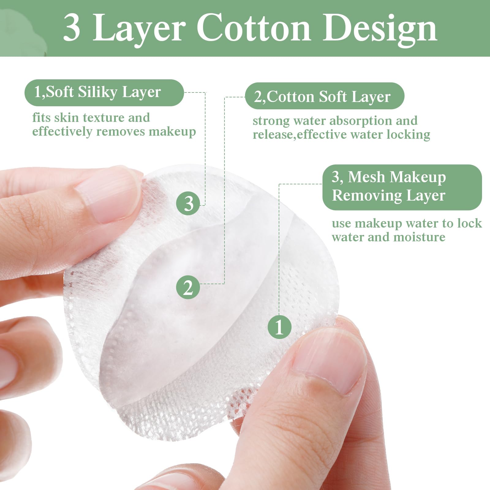 Maxcheck 600 Pcs Cotton Rounds Bulk Exfoliating Rounds for Face Makeup Remover Cotton Facial Pads for Face Makeup Removal Toner Pads