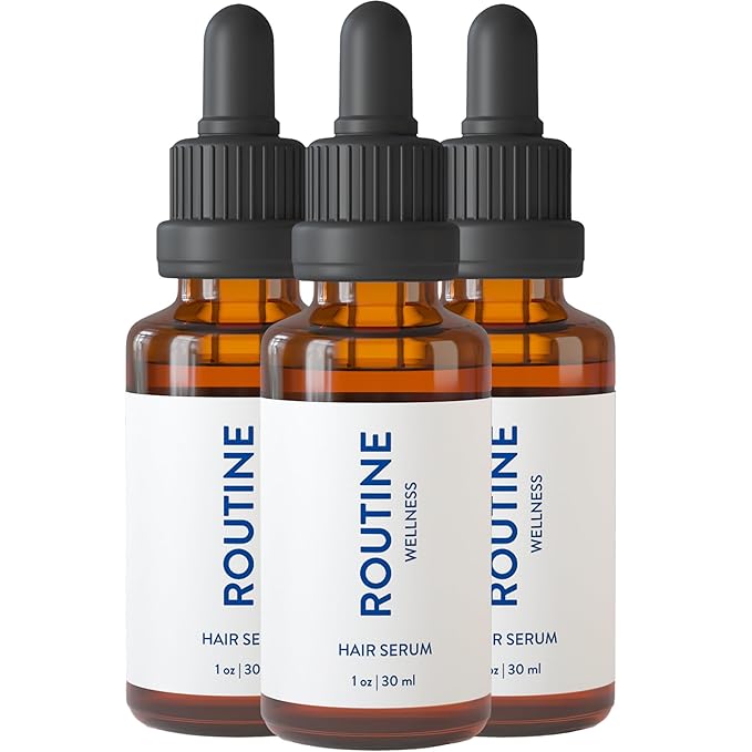 Routine Wellness Hair Serum, Rosemary, Argan, Tea Tree - 30ml (Pack of 3)
