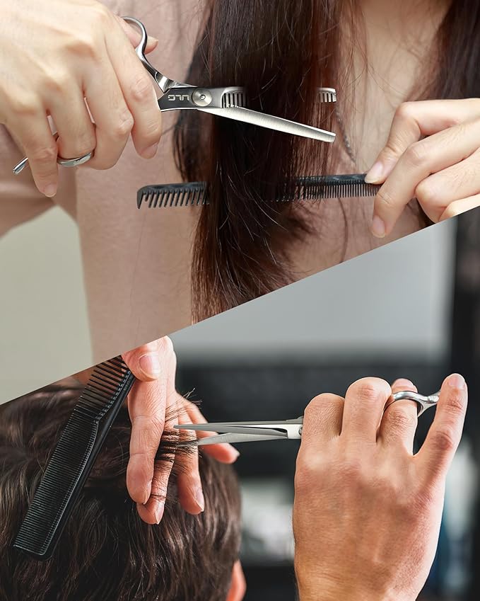 Hair Cutting Scissors, ULG Professional Hair Scissors 6.5” Silver