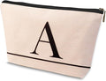 HDYHDY Letter A-Z Initial Personalized Makeup Bags, Birthday Gifts for Women, Monogrammed Gifts for Women Mom Sister Best Friend Bride Bridesmaid, Mothers Day, Christmas, Small Travel Cosmetic Bag (A)