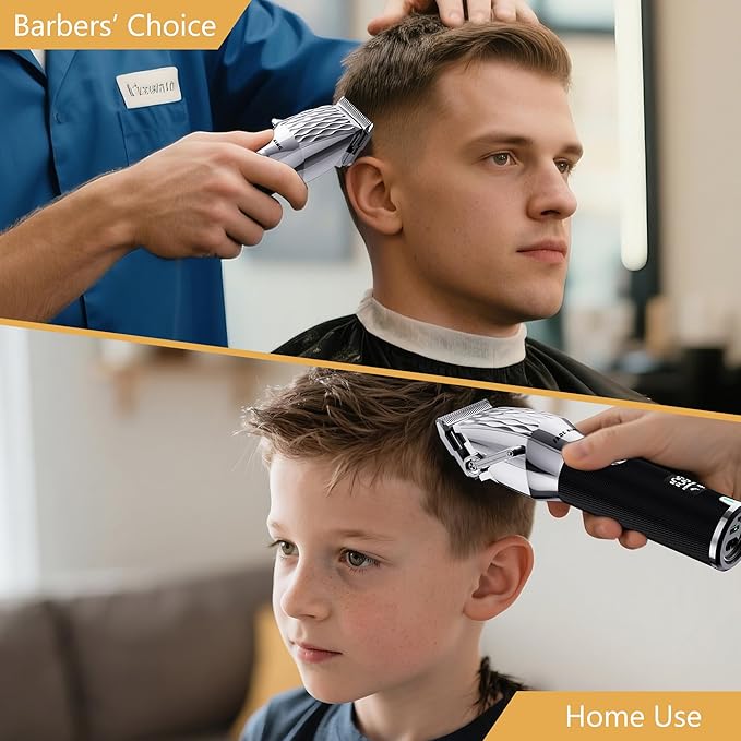 FADEKING® Professional Hair Clipper and Beard Trimmer Kit for Men, Cordless Hair Cutting & Grooming Set with Zero Gap T-Blade Trimmer, Barber Hair Trimmer for Home Use, Mens Grooming Gift for Men