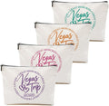 4 Pcs Girls Trip Favors - Bestie Gifts Weekend Bag Toiletry Bag with Liner, Vacation Cosmetic Bag for Women
