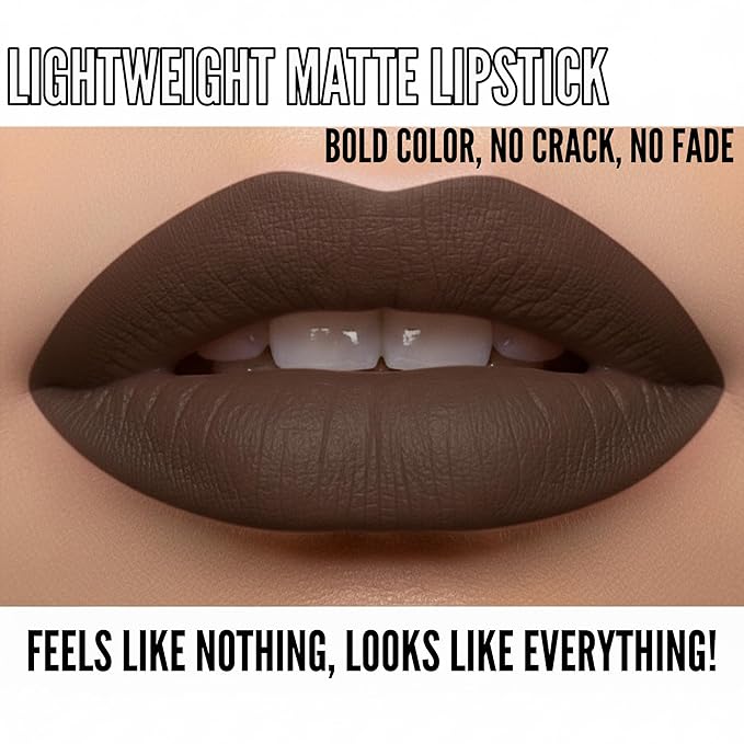 Mynena Hydrating Warm Brown Matte Liquid Lipstick, Long Lasting - Cyndia