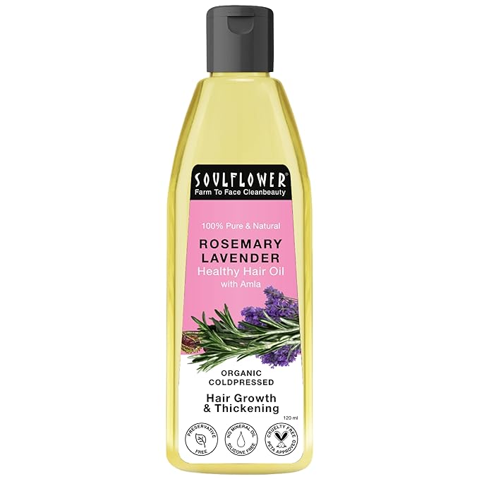 Soulflower Tea Tree Hair Oil for Dandruff & Hair Loss Control, Scalp Treatment - 100% Pure, Organic, Natural, Coldpressed