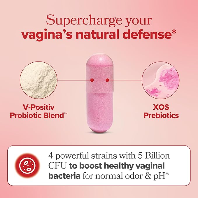 O Positiv URO Vaginal Probiotics for Women pH Balance with Prebiotics & Lactobacillus – Vaginal Health Supplement – Support Healthy Vaginal Odor & Flora, 60 Count (Pack of 1), 1 Month Supply