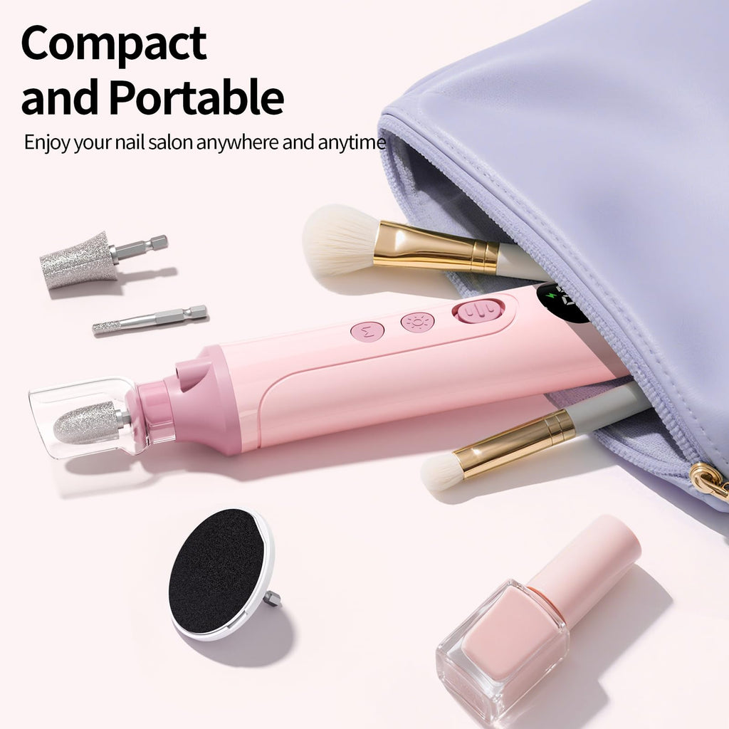 Ccigedy Cordless Electric Toe Nail Grinder for Thick Toenails with LCD Lamp