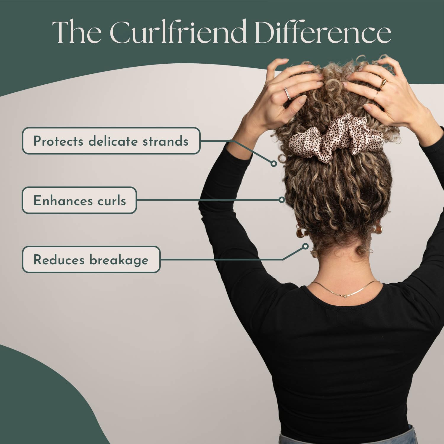 Curlfriend Oversized Silk Scrunchies for Women, XL, Leopard/Cheetah Print