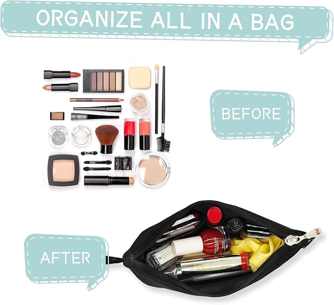 Gloppie Small Makeup Bag for Purse Cosmetic Bag for Women Personal Bag