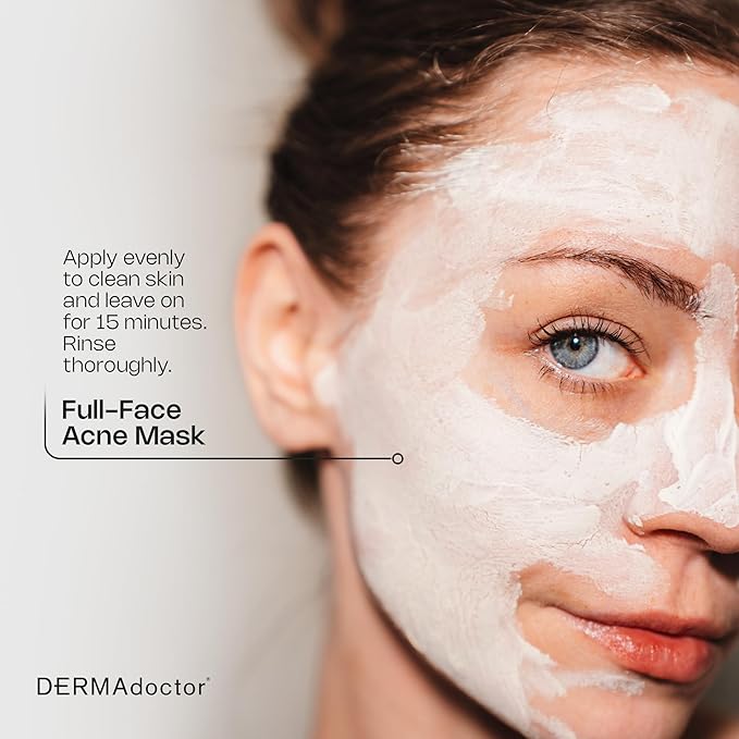 DERMAdoctor Ain’t Misbehavin’ 10% Sulfur Acne Mask, Oil-Absorbing Facial Treatment, 2.3 fl oz