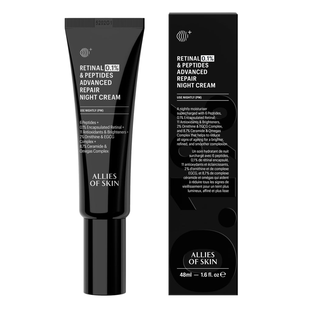Allies of Skin Retinal 0.1% Peptides Repair Night Cream, 1.6 Fl Oz