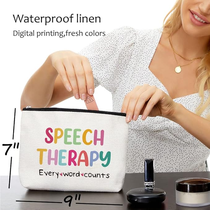 Speech Therapy Makeup Bag Language Pathologist Cosmetic Bag