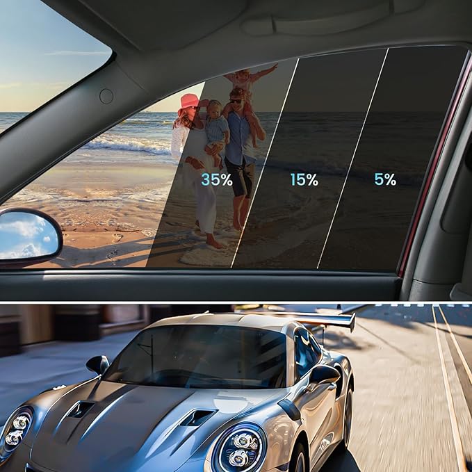 LuxeShade Car Window Tint 20% VLT - 20" in x 10' Ft Nano Carbon Window Tint Privacy Film for Car, Heat & UV Blocking, Glare Reduction and Scratch Resistant Automotive Tinting Roll