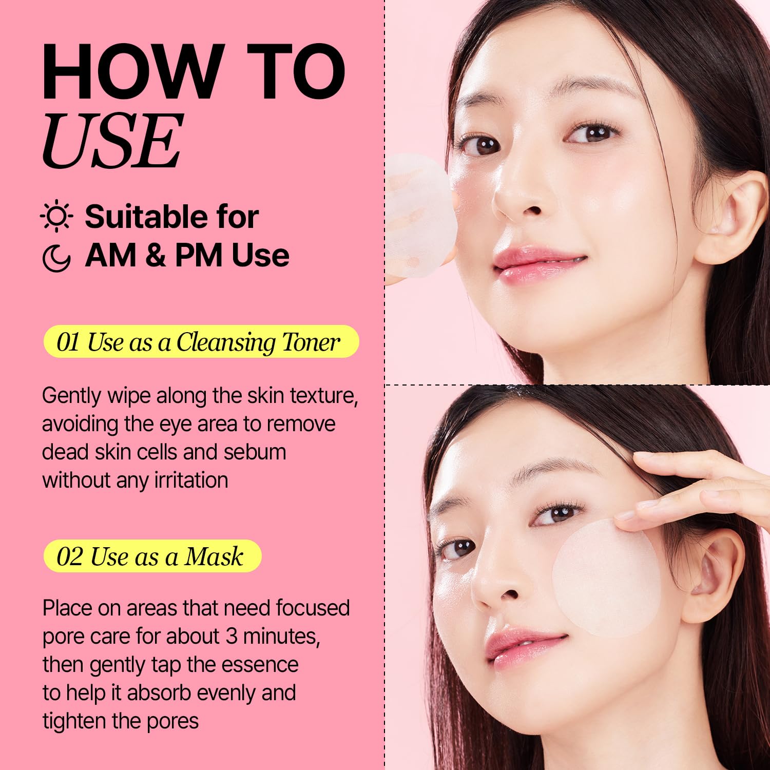 Veganifect Pore Refining Toner Pad for All Skin Types, Sebum Control, Tighten Pores, Korean Skin Care, Vegan (70 Pads)
