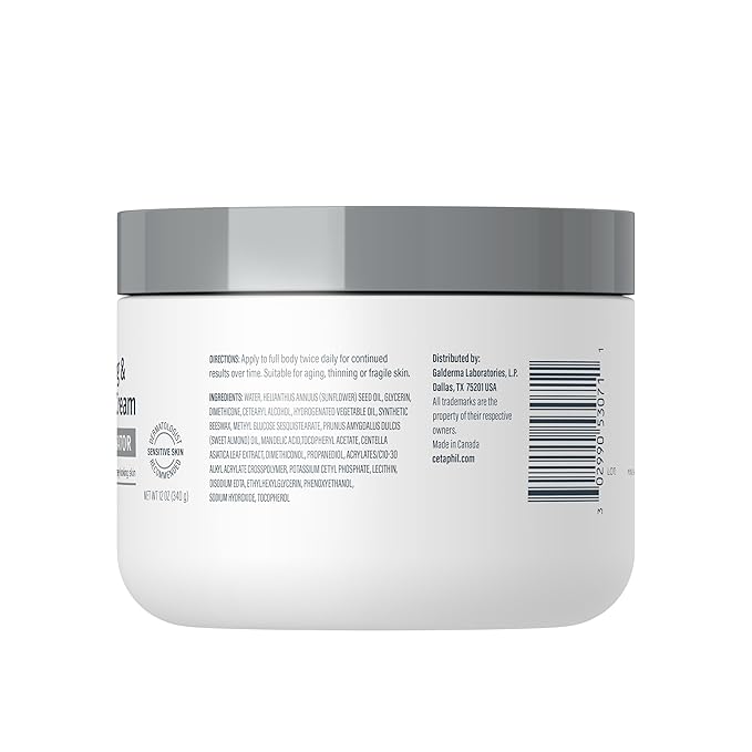 Cetaphil Skin Activator Firming Body Cream, AHA + CICA, 12 oz