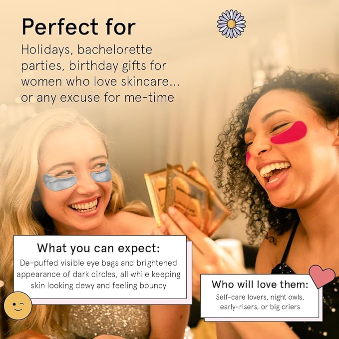 grace & stella Award Winning Under Eye Mask - Reduce Dark Circles, Puffy Eyes, Undereye Bags, Wrinkles - Gel Under Eye Patches - Small Birthday Gifts - Vegan Cruelty-Free (Pink, 6 Pairs)