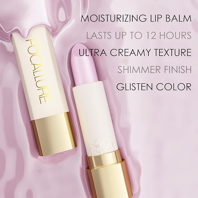 FOCALLURE Hydrating Shimmer Lipstick, Pearl Metallic Finish for Fuller-Looking Lips, Long Lasting Diamond Glitter Lip Color, Independence Day Gift, Guest From Sky
