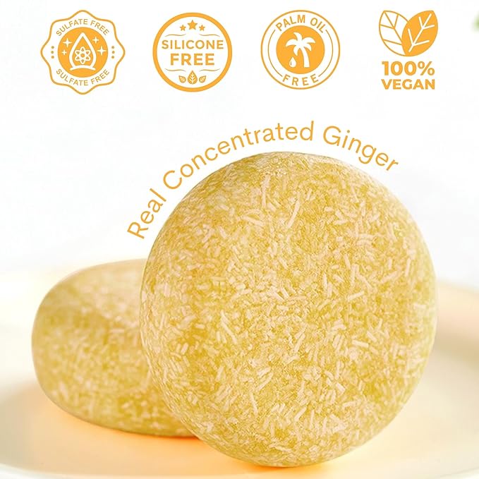 Muun Ginger Shampoo and Conditioner Bar Thickening Sulfate Silicone Free