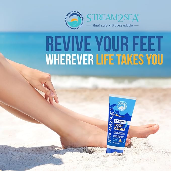 STREAM 2 SEA Active Foot Cream 3 Pack, Neem & Tea Tree