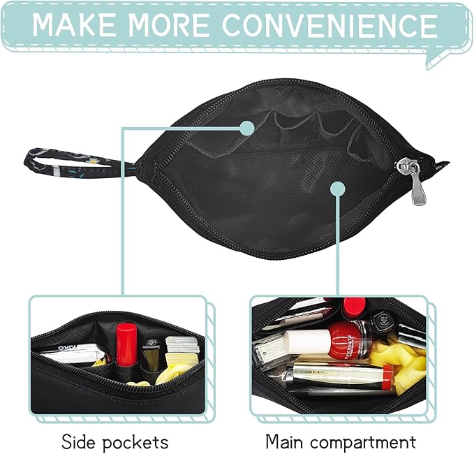 Gloppie Small Makeup Bag for Purse Cosmetic Bag for Women Personal Bag