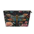 Dultua Mothers Day Gifts Makeup Bag Purse Cosmetic Bag Travel Toiletry Leather Make Up Bags for Mom Wife Women Daughter Floral Dragonfly