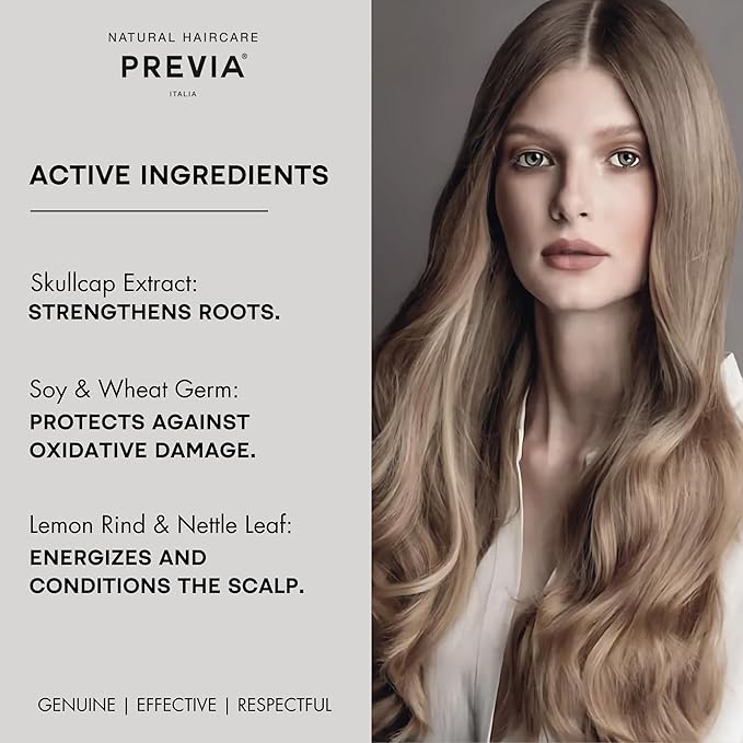 PREVIA EXTRA LIFE HAIR REGROWTH TREATMENT | Natural Hair Strengthening Formula with Skullcap Extract Soy & Wheat Germ for Thicker Fuller Hair & Scalp Rejuvenation | 3.38 oz