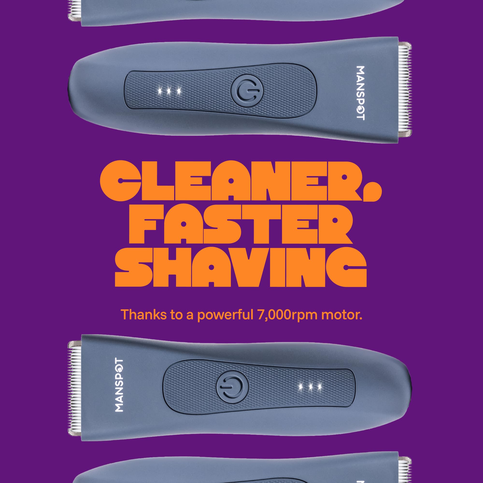 MANSPOT Electric Groin Hair Trimmer Hair Finishing Trimmers, Men's Shaving & Grooming Sets Kit with 4 Guards and Replaceable Ceramic Blade Heads,Waterproof Wet/Dry Trimmer,90 Minutes Shaving Tools