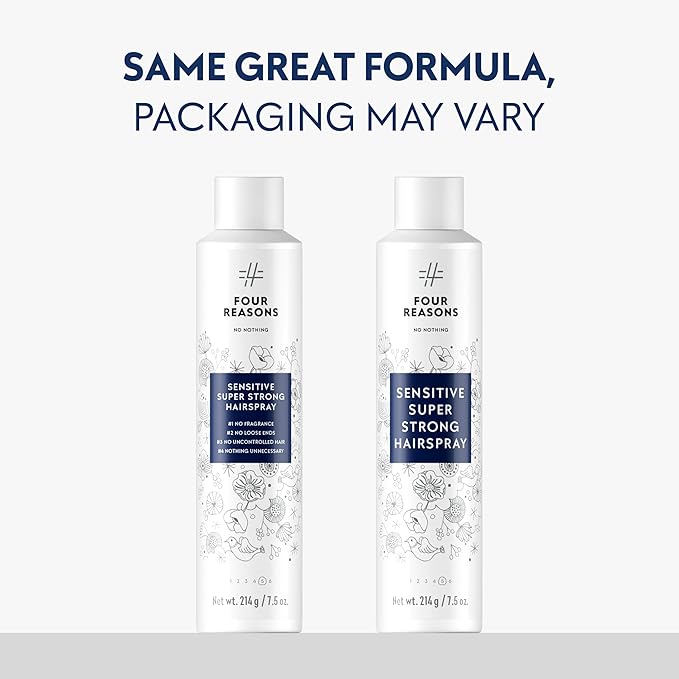 No nothing Super Strong Hairspray - Fragrance Free, Pack of 2-7.5 oz each