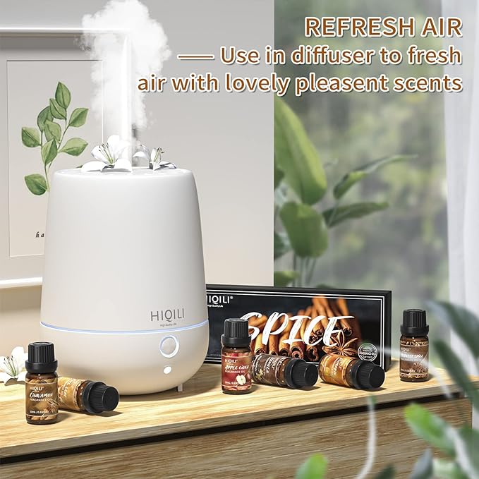 HIQILI Spice Fragrance Oil Trial Set, Scented Oil for DIY Candle & Soap