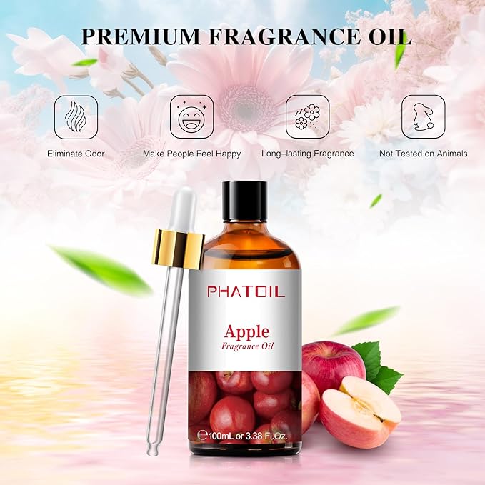 PHATOIL Apple Fragrance Oil for Diffuser Aromatherapy 3.38FL.OZ