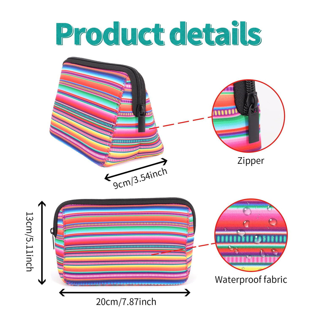 AJLTPA Waterproof Neoprene Cosmetic Bag, Serape