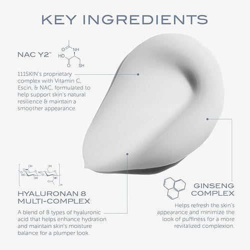 111SKIN Cryo Revitalising Moisturiser, Hydrating Gel Face Cream, 1.69 fl oz