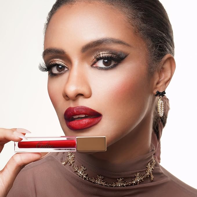 Oulac Red Lipstick Matte for Women, Long Lasting Lipsticks Smudegerproof, Creamy Texture, Waterproof, Non-Stick Cup, Lip Tint Stain with Vitamin E & Rose Oil, Vegan, Cruelty-Free, M01