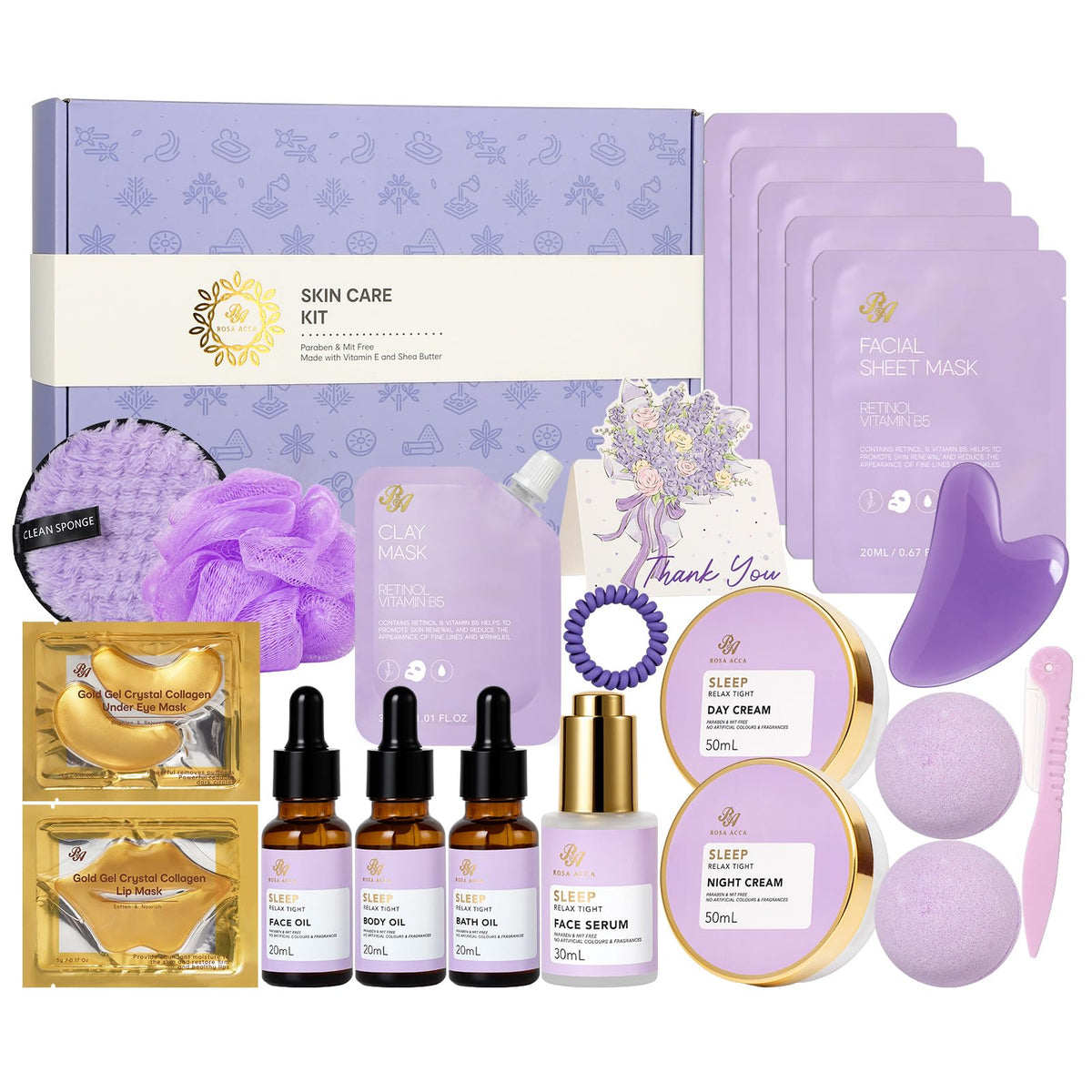 Gifts for Women & Men, 30Pcs Birthday Gift for Women, Face Skin Care Set