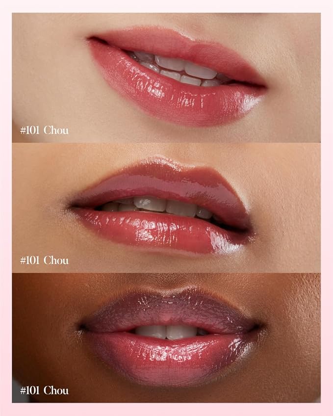 CORALHAZE Glow Lock Jelly Tint 101 Chou, Hydrating Water Glow Lip Stain, Non-Sticky Juicy Gloss, Long Lasting Glass Shine & Dewy Finish, Lightweight Moisturizing Lip Care, Korean Makeup