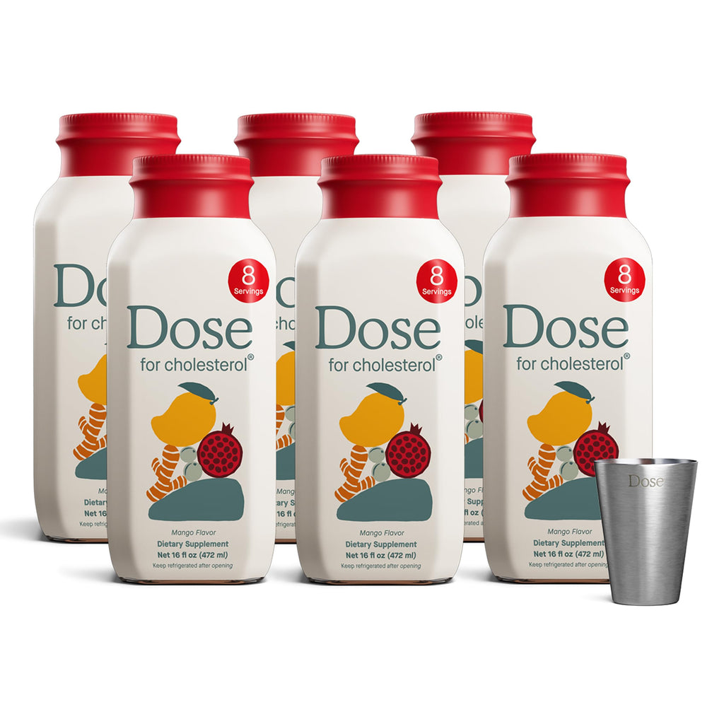DOSE for Cholesterol Supplements, 16oz Bottle, 6 Pack