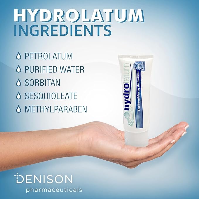 Hydrolatum Moisturizing Body Cream - Hydrating Lotion for Sensitive & Extra Dry, Nourishing Skin Protection for Men & Women, 2-Pack (2oz)