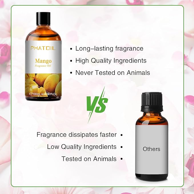 PHATOIL Mango Fragrance Oil for Diffuser Aromatherapy 3.38FL.OZ