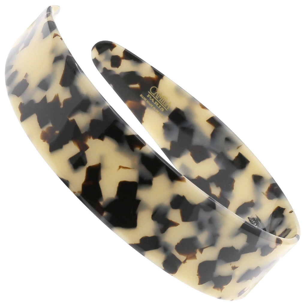 Camila Paris CP3882 French Headband for Women, Handmade White Tokyo, Strong Hold Grip Women's Hair Band, Ligth and Very Flexible, No Slip Durable Styling Girls Hair Accessories, Made in France