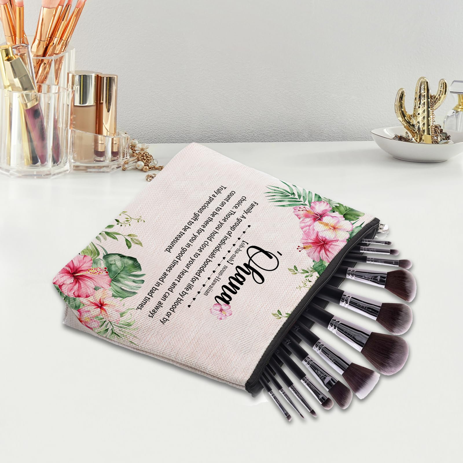 CEASQVAA Hawaiian Travel Souvenirs Gifts for Women - Makeup Bag Cosmetic Bag for Hawaii Trip, City Themed Travel Essentials Bag Pouch