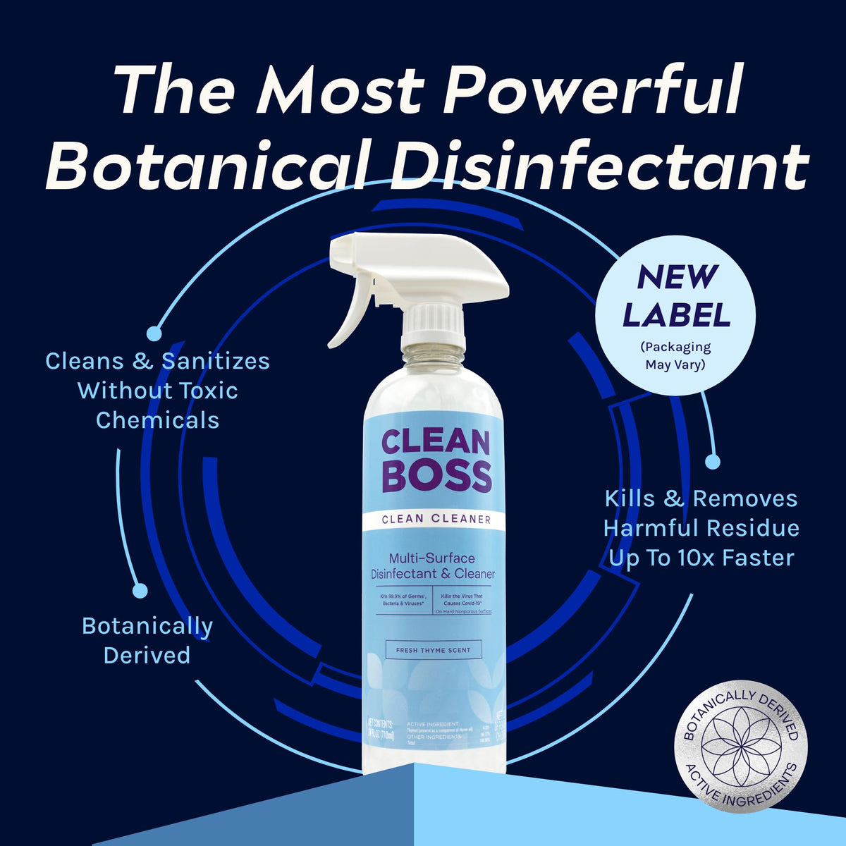 CleanBoss Multi-Surface Cleaner Botanical Disinfectant, 24 oz. (2-Pack)