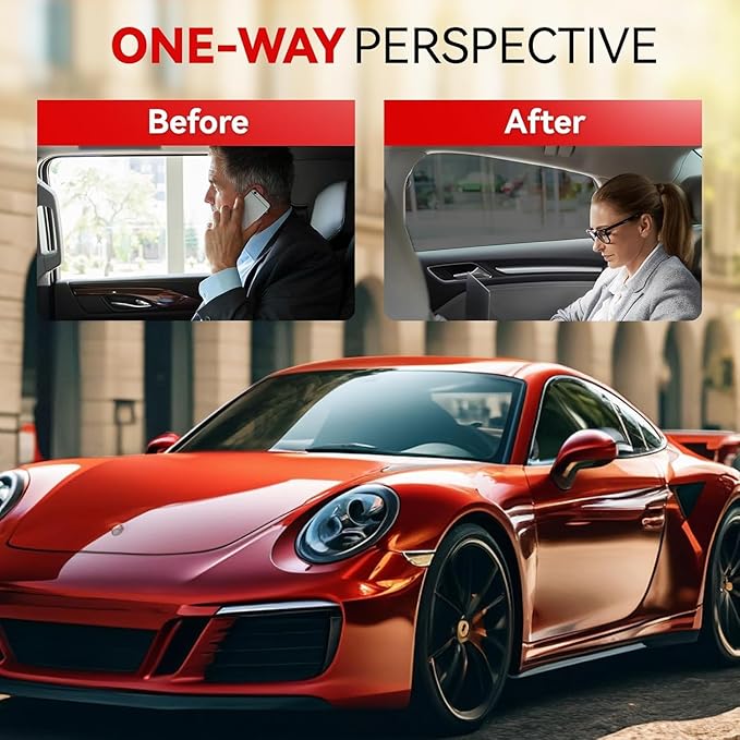 Ceramic Car Window Tint with 3% Percent VLT 20" in x 25'Ft Privacy Window Tint for Car Blocks UV IR Rays, Heat & Glare - Scratch Resistance-Black